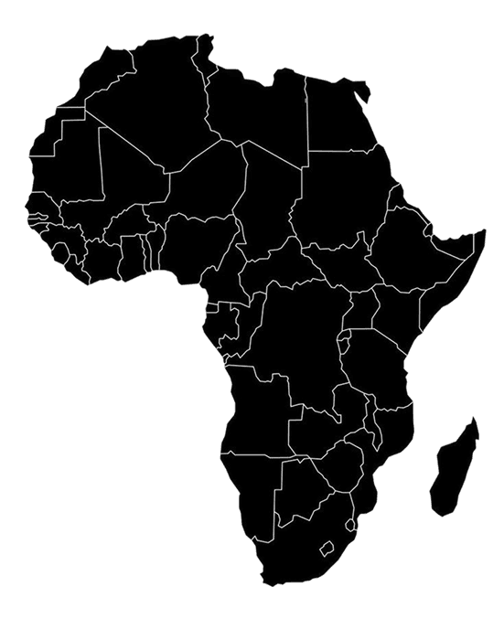 Map of Africa with country borders